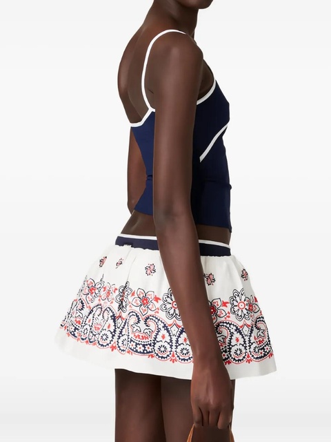 Miu Miu round-neck tank top - Blue - zdjęcie produktu nr 2