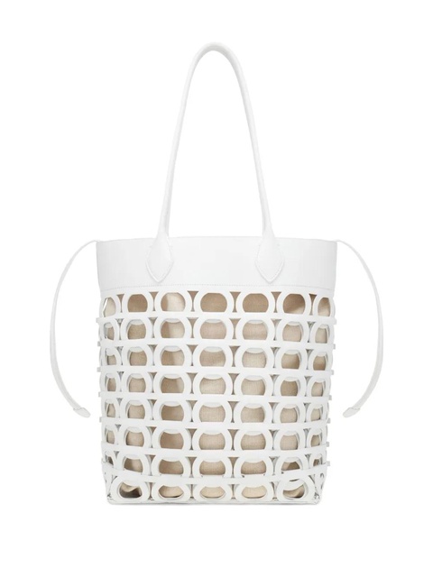 Ferragamo small Gancini tote bag - White - zdjęcie produktu nr 1