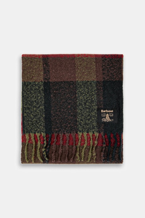 Barbour szalik kolor zielony wzorzysty USC0391 - zdjęcie produktu nr 2