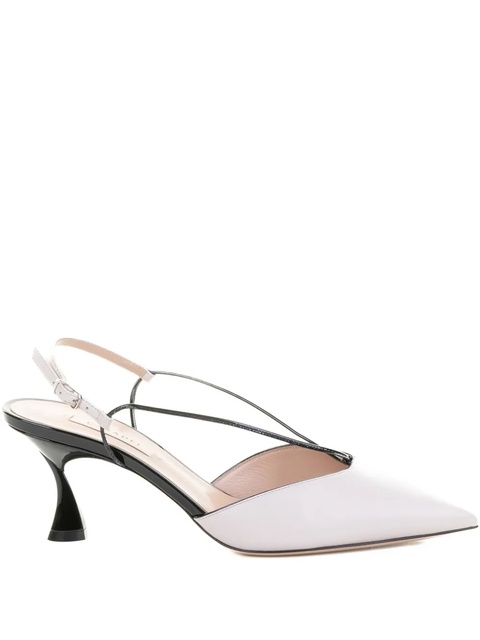 Casadei slingback leather pumps - White - zdjęcie produktu nr 1
