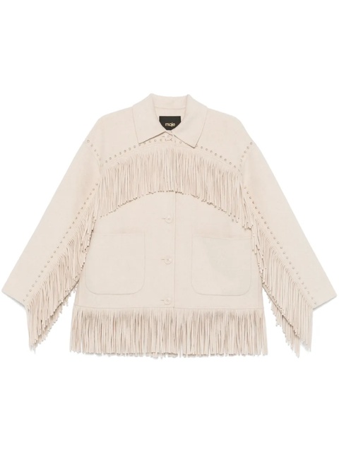 Maje fringed coat - Neutrals - zdjęcie produktu nr 1