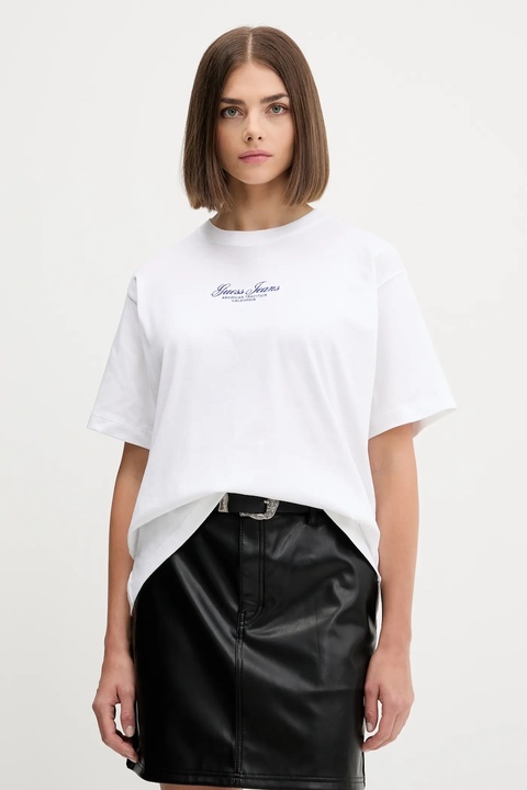 Guess Jeans t-shirt bawełniany damski kolor biały W5YI25 K8HM0 - zdjęcie produktu nr 1