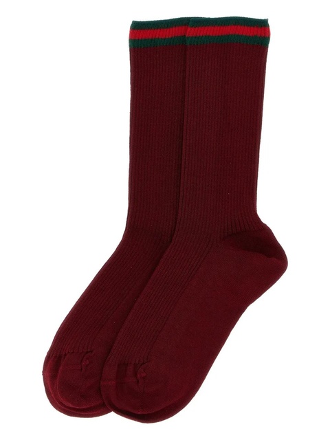 Gucci ribbed Web socks - Red - zdjęcie produktu nr 2