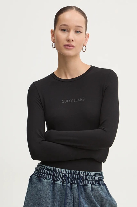 Guess Jeans longsleeve damski kolor czarny W4BP41 J1314 - zdjęcie produktu nr 1