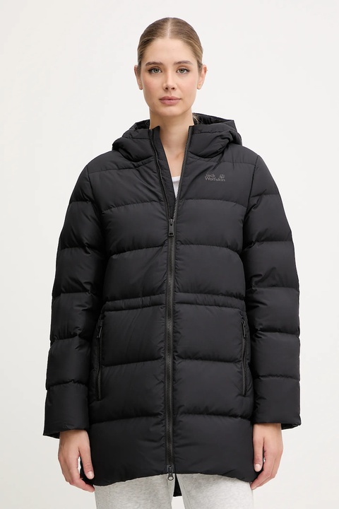 Jack Wolfskin kurtka puchowa FROZEN PALACE kolor czarny zimowa A65096 - zdjęcie produktu nr 1