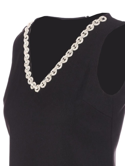 Self-Portrait crystal-embellished mini dress - Black - zdjęcie produktu nr 2
