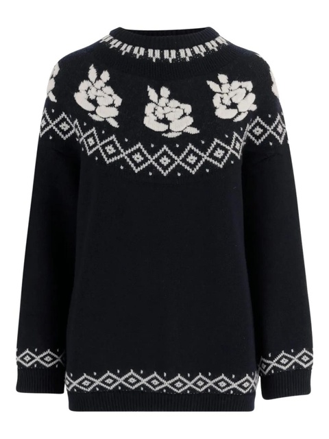 Magda Butrym intarsia-knit sweater - Blue - zdjęcie produktu nr 1