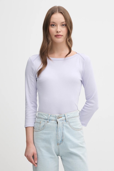 United Colors of Benetton longsleeve bawełniany kolor różowy 3GA2E16A1 - zdjęcie produktu nr 2