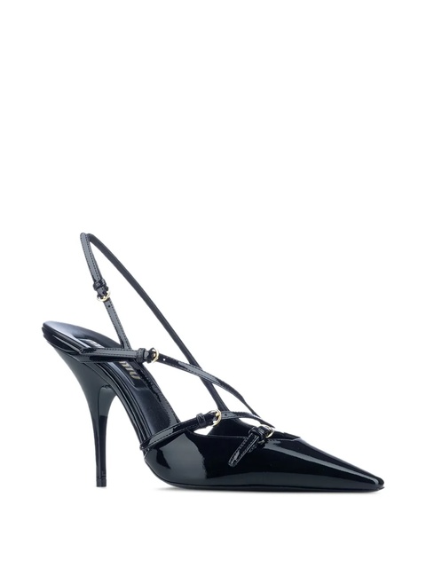Miu Miu 105mm slingback pointed-toe pumps - Black - zdjęcie produktu nr 1