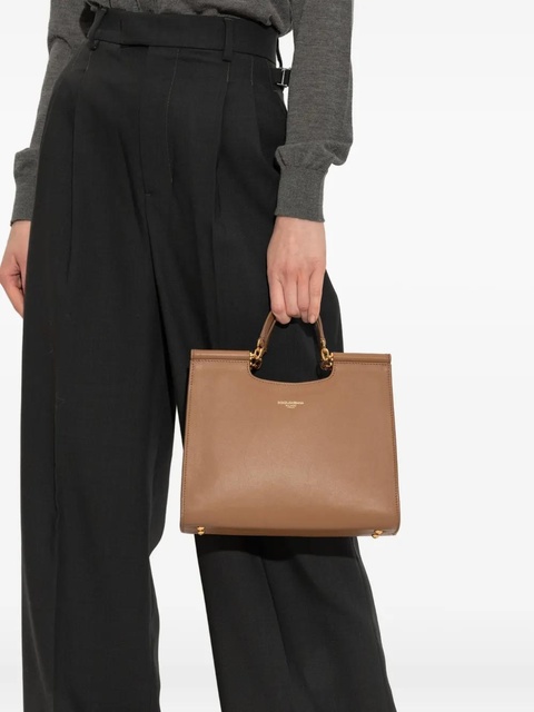 Dolce & Gabbana top-handle leather tote bag - Brown - zdjęcie produktu nr 1