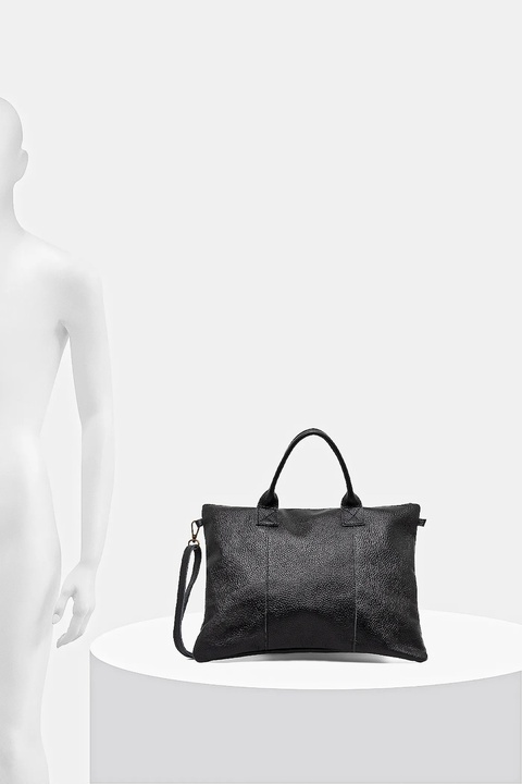 Answear.LAB torba na laptopa skórzana kolor czarny - zdjęcie produktu nr 2