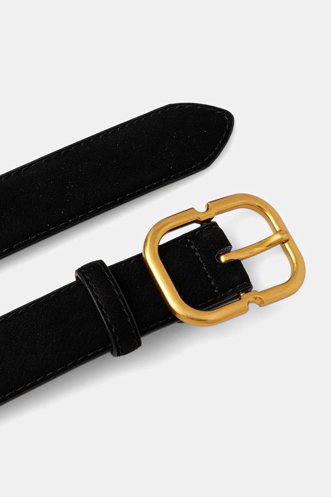 Answear.LAB pasek skórzany damski kolor czarny - zdjęcie produktu nr 2