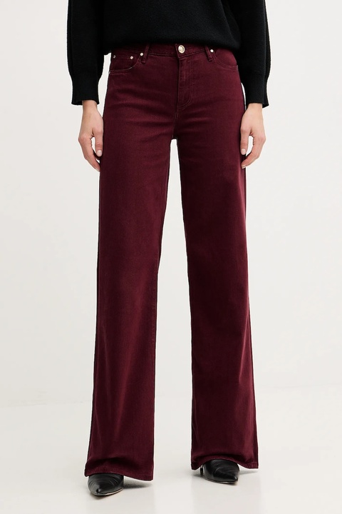 Guess jeansy damskie kolor bordowy W5BA96 WFQYB - zdjęcie produktu nr 1