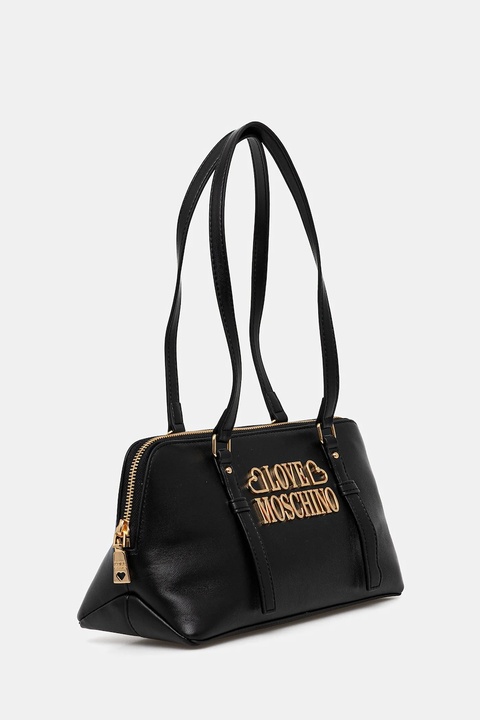 Love Moschino torebka skórzana kolor czarny JC4332PP0NK1300A - zdjęcie produktu nr 2