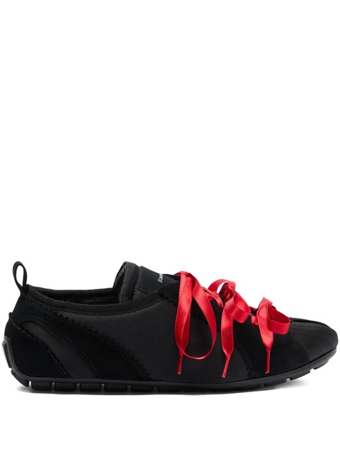 Simone Rocha Ballerina Grip satin ribbon sneakers - Black - zdjęcie produktu nr 1