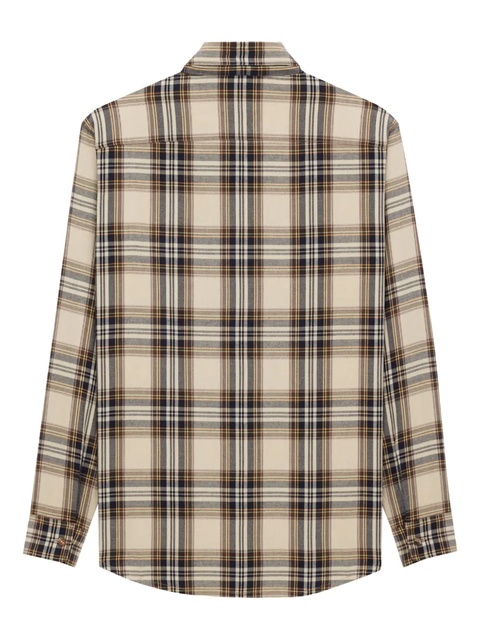 Saint Laurent bow-tie checked shirt - Neutrals - zdjęcie produktu nr 2