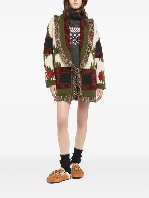 Alanui Icon jacquard fringe cardigan - Multicolour - zdjęcie produktu nr 2