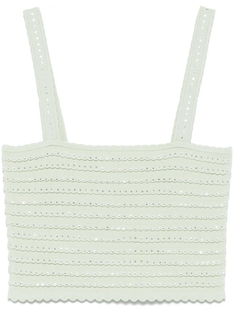 SANDRO sequined tank top - Green - zdjęcie produktu nr 1