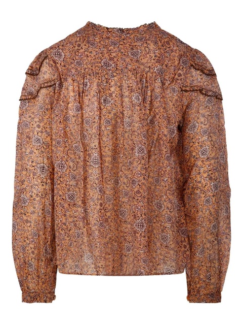 MARANT ÉTOILE ruffled paisley-print blouse - Orange - zdjęcie produktu nr 2