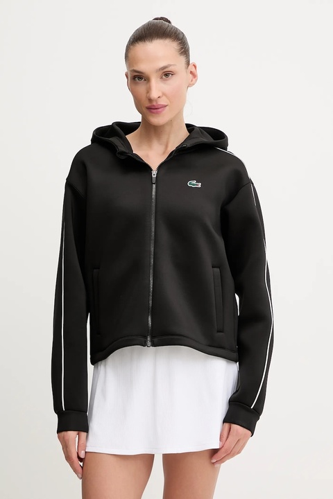 Lacoste bluza damska kolor czarny z kapturem SF8641 - zdjęcie produktu nr 1