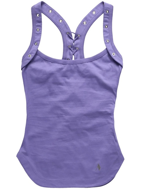 The Attico eyelet-detailing cotton top - Purple - zdjęcie produktu nr 1