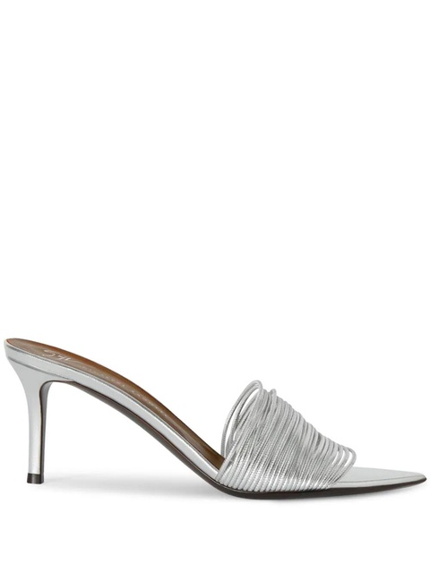 Giuseppe Zanotti 70mm Intriigo Clio leather sandals - Silver - zdjęcie produktu nr 1