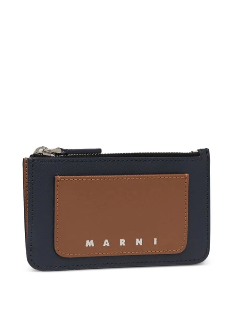 Marni zip-fastening panelled wallet - Blue - zdjęcie produktu nr 1