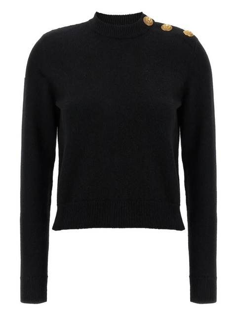 Balmain crew-neck button-embellished sweater - Black - zdjęcie produktu nr 1