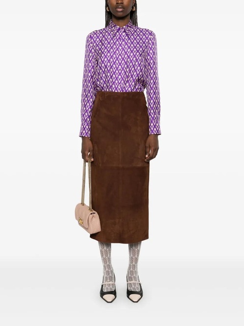 Valentino Garavani Toute La V twill shirt - Purple - zdjęcie produktu nr 2