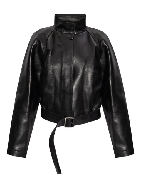 LOEWE belted nappa leather coat - Black - zdjęcie produktu nr 1
