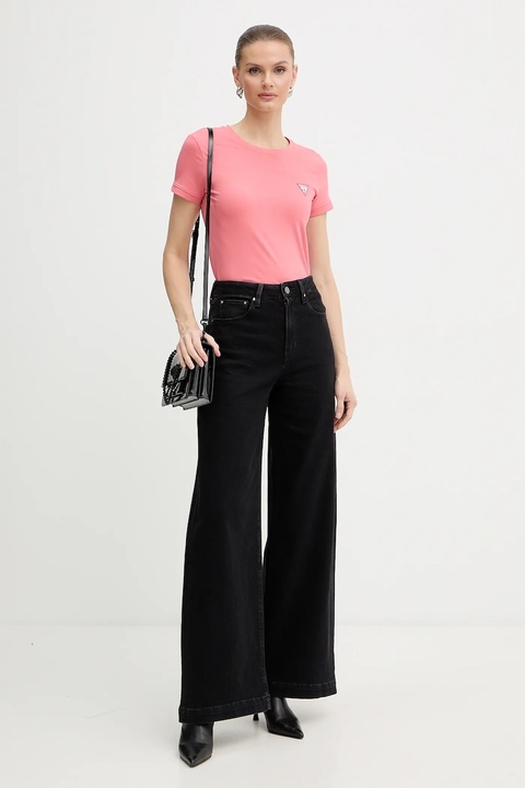 Guess t-shirt damski kolor pomarańczowy W2YI44 J1314 - zdjęcie produktu nr 1