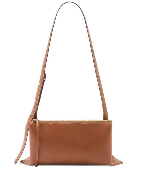 Jil Sander debossed-logo shoulder bag - Brown - zdjęcie produktu nr 1