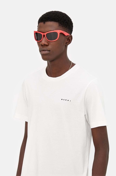 Marni okulary przeciwsłoneczne Isamu Solid Red kolor czerwony EYMRN00053.007.1TZ - zdjęcie produktu nr 2