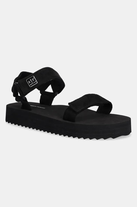 Armani Exchange sandały damskie kolor czarny na platformie XDP064 XV928 00002 - zdjęcie produktu nr 1