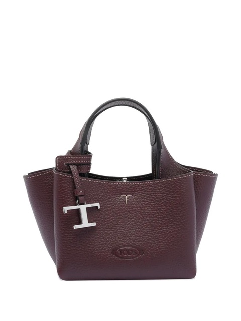 Tod's Micro leather tote bag - Red - zdjęcie produktu nr 1