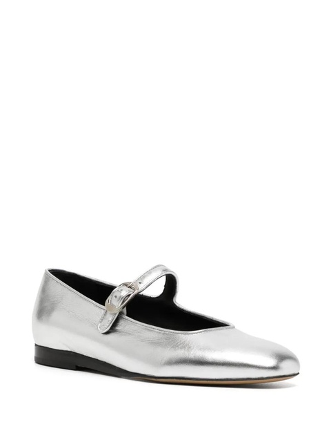 Le Monde Beryl Mary Jane leather ballerina shoes - Silver - zdjęcie produktu nr 2