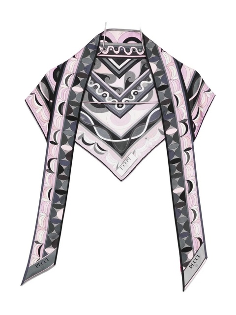 PUCCI geometric-pattern silk scarf - Pink - zdjęcie produktu nr 1