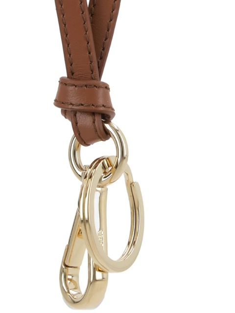 Prada leather cardholder keychain - Brown - zdjęcie produktu nr 2