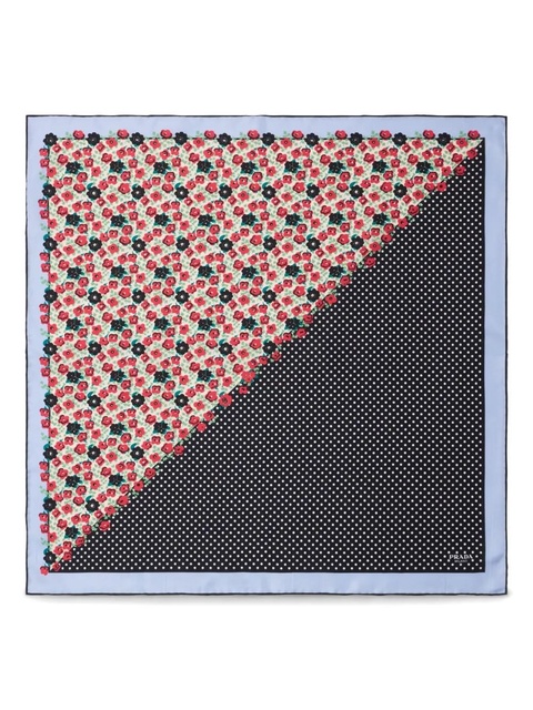Prada printed silk scarf - Red - zdjęcie produktu nr 2