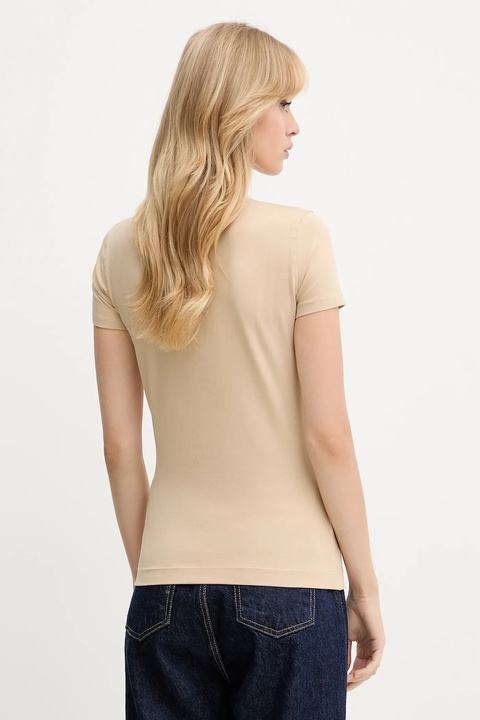 Guess t-shirt damski kolor beżowy W5YI13 J1314 - zdjęcie produktu nr 2