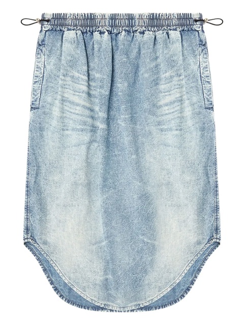 Diesel DE-Ashley-S elastic-waistband curved-hem midi skirt - Blue - zdjęcie produktu nr 1