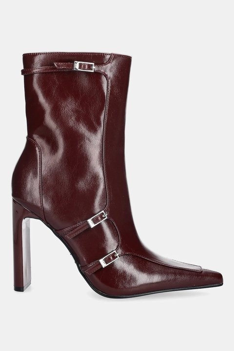 Steve Madden botki Fastened damskie kolor bordowy na słupku 11004818 - zdjęcie produktu nr 2