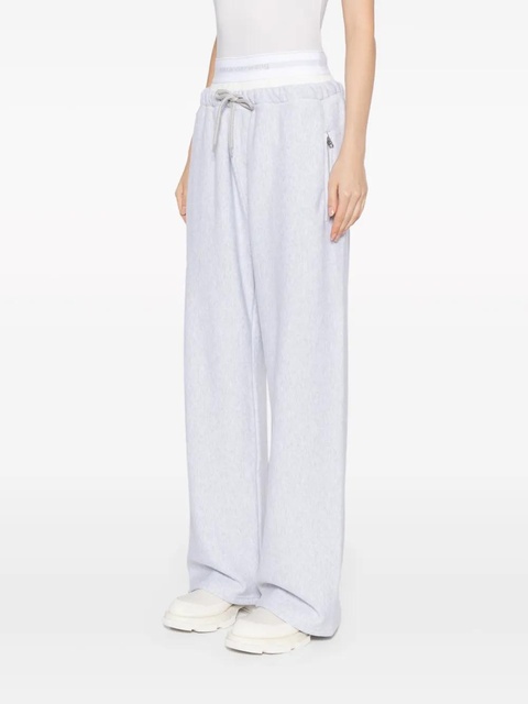 Alexander Wang logo-waistband layered track pants - Grey - zdjęcie produktu nr 2