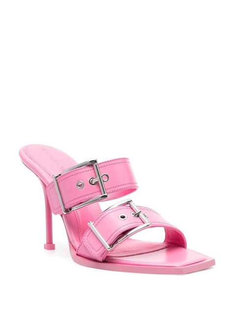 Alexander McQueen 100mm buckled leather sandals - Pink - zdjęcie produktu nr 2