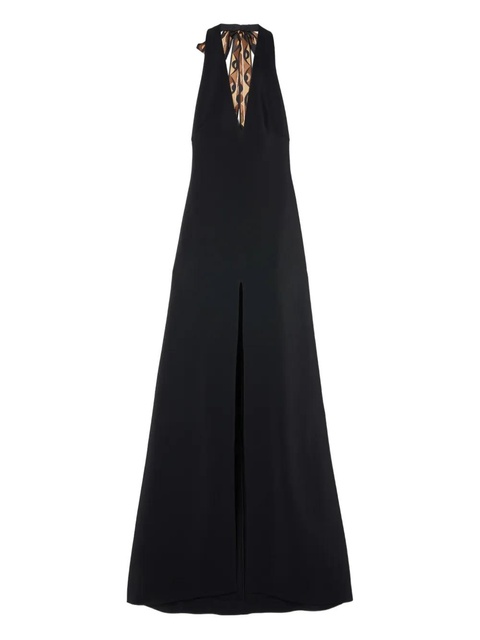 PUCCI v-neck slit long dress - Black - zdjęcie produktu nr 1