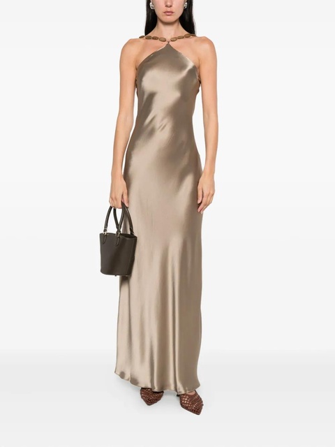 STAUD bead-embellished slip maxi dress - Neutrals - zdjęcie produktu nr 2
