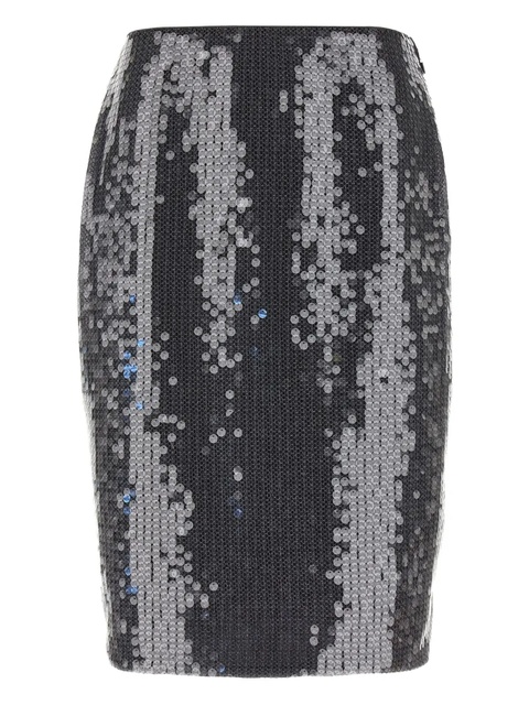 ROTATE BIRGER CHRISTENSEN sequin midi straight skirt - Black - zdjęcie produktu nr 2