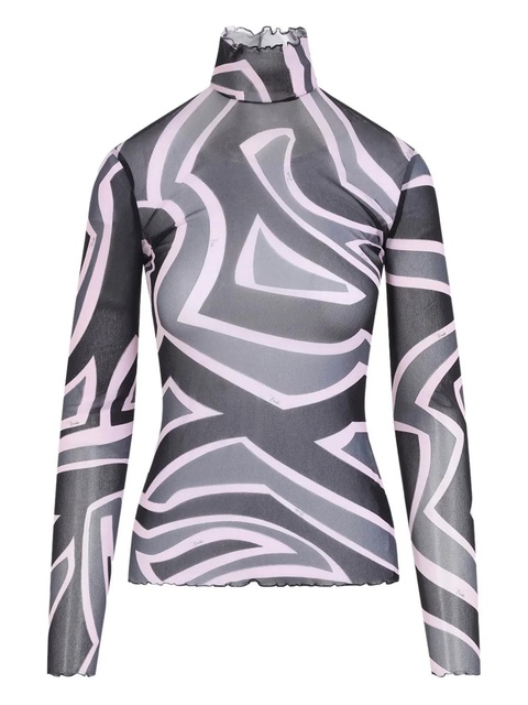 PUCCI abstract-print turtleneck top - Black - zdjęcie produktu nr 1