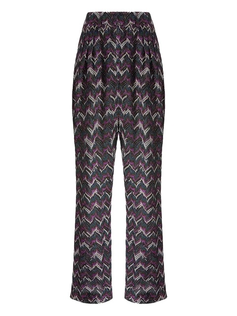 Missoni zigzag-woven trousers - Black - zdjęcie produktu nr 1