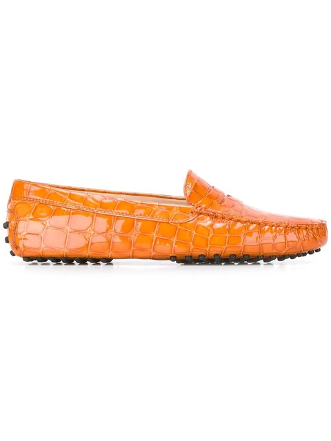 Tod's corcodile effect loafers - Yellow - zdjęcie produktu nr 1